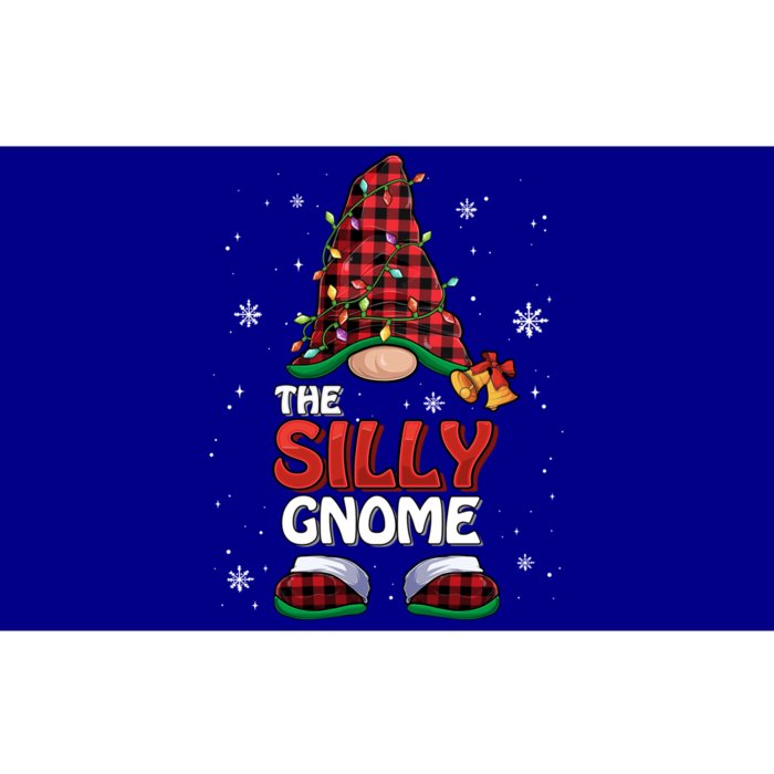 Funny Silly Gnome Buffalo Plaid Matching Family Christmas Great Gift Bumper Sticker