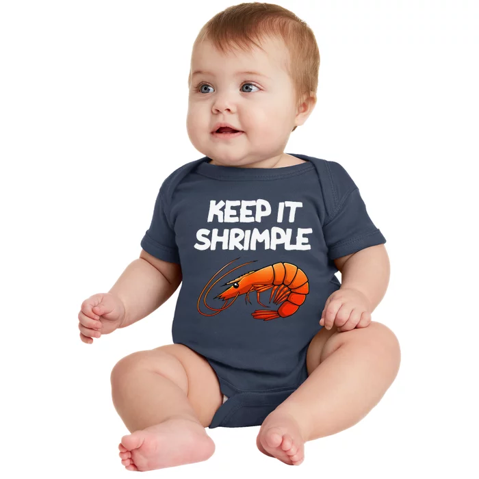 Funny Shrimp Gift Cool Fishing Prawn Lover Baby Bodysuit