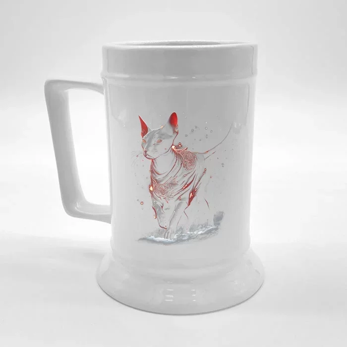 Funny Sphynx Gift Sphynx Cat Kitten Owner Cool Front & Back Beer Stein