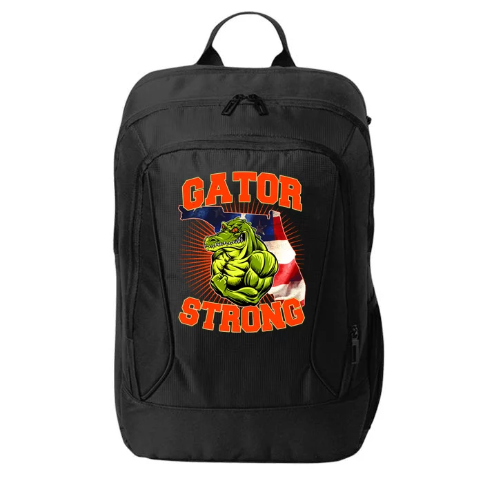 Florida State Gator Strong USA Flag City Backpack