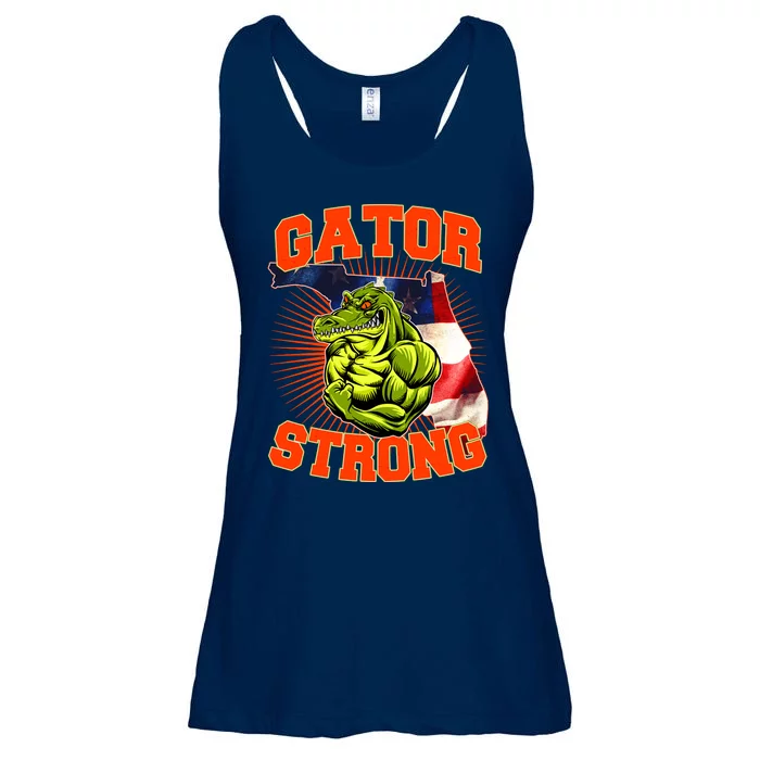 Florida State Gator Strong USA Flag Ladies Essential Flowy Tank