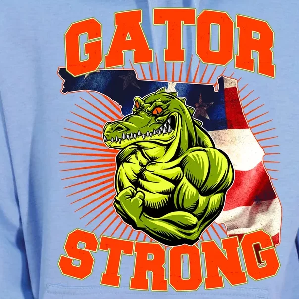 Florida State Gator Strong USA Flag Unisex Surf Hoodie