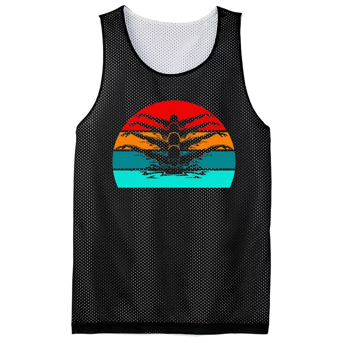 Funny Swimmer Gift Swim Sport Vintage Retro Swimming Mesh Reversible Basketball Jersey Tank