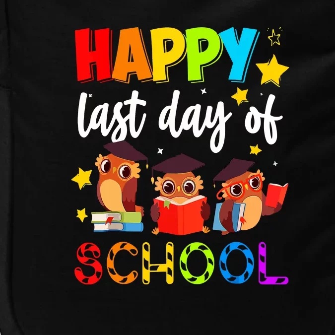 Funny School Gift Cute Owl Last Day Of School Teacher Impact Tech Backpack