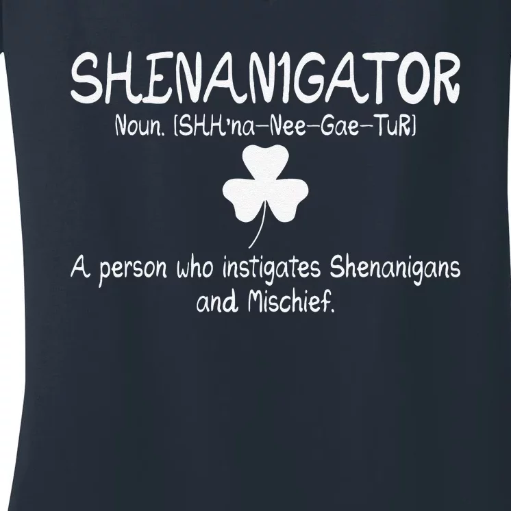 Funny Shenanigan's Graphic Saint Patrick's Dayss Women's V-Neck T-Shirt