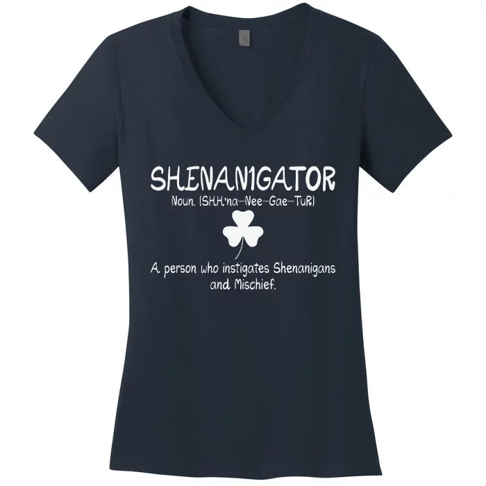 Funny Shenanigan's Graphic Saint Patrick's Dayss Women's V-Neck T-Shirt