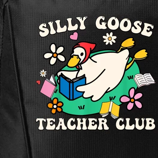 Funny Silly Goose Teacher Club Animal Lover Groovy City Backpack