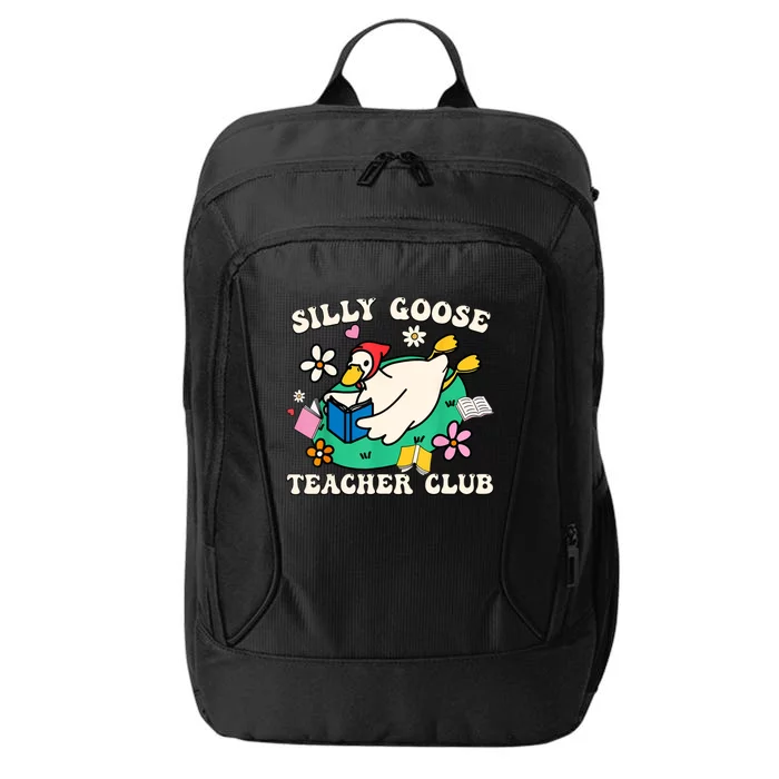 Funny Silly Goose Teacher Club Animal Lover Groovy City Backpack