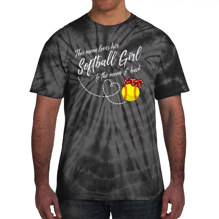 Funny Softball Gift Mom  Pitcher Catcher Tie-Dye T-Shirt