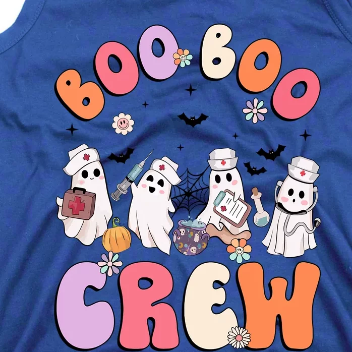 Funny Spooky Ghost Nurse Squad Halloween S Scrub Tops Meaningful Gift Tank Top