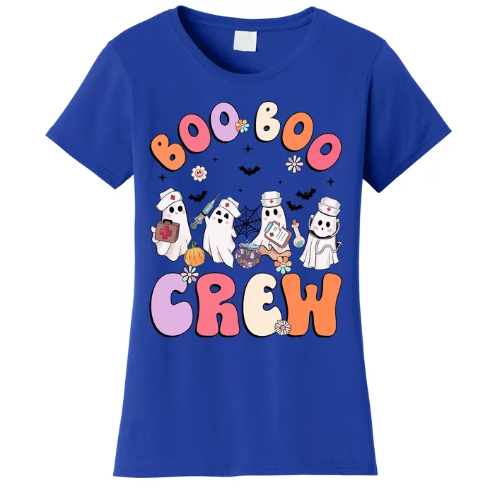 Funny Spooky Ghost Nurse Squad Halloween S Scrub Tops Meaningful Gift Women's T-Shirt