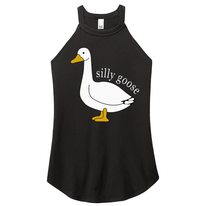 Funny Silly Goose Meme Cute Goose Aesthetic Women’s Perfect Tri Rocker Tank