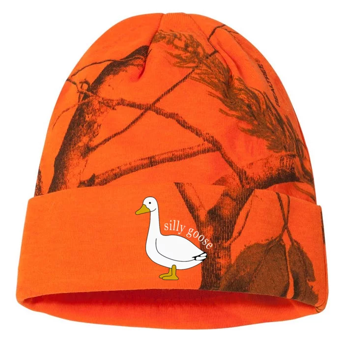 Funny Silly Goose Meme Cute Goose Aesthetic Kati - 12in Camo Beanie