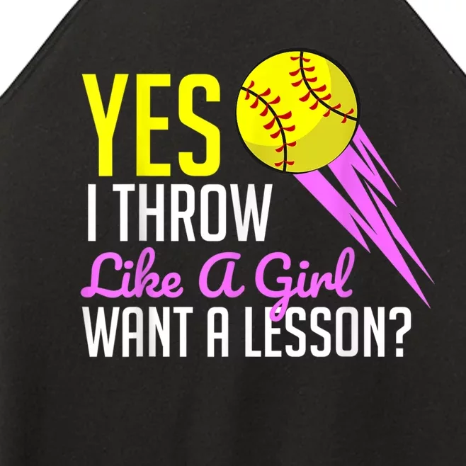 Funny Softball Game Player Sports Lover Women’s Perfect Tri Rocker Tank