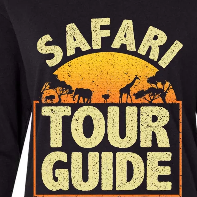 Funny Safari Guide Art For Men Women Kids Zoo Safari Costume Womens Cotton Relaxed Long Sleeve T-Shirt