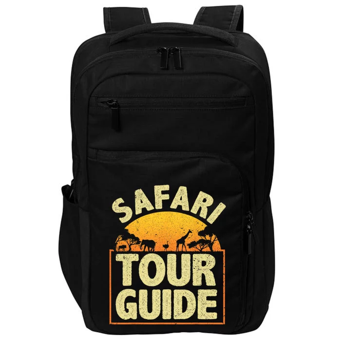 Funny Safari Guide Art For Men Women Kids Zoo Safari Costume Impact Tech Backpack