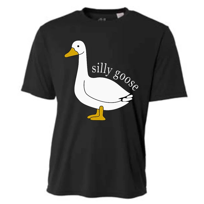 Funny Silly Goose Meme Cute Goose Cooling Performance Crew T-Shirt