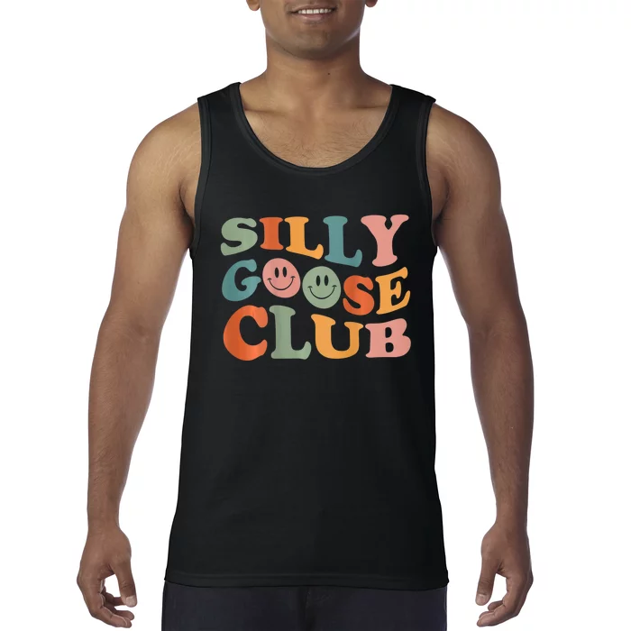 Funny Silly Goose Club Cute Smile Face Tank Top