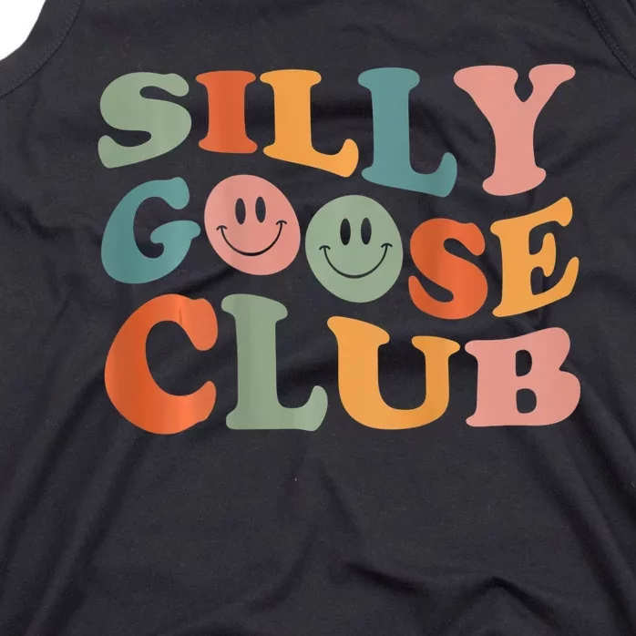 Funny Silly Goose Club Cute Smile Face Tank Top