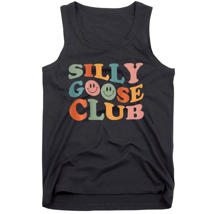 Funny Silly Goose Club Cute Smile Face Tank Top