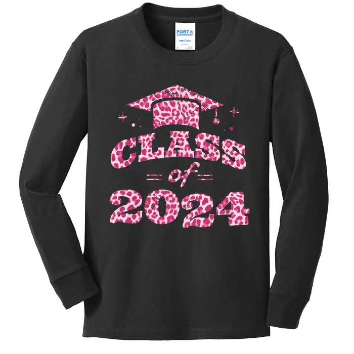 Funny Senior Graduation Gift Class Of 2024 Senior Girl Kids Long Sleeve Shirt