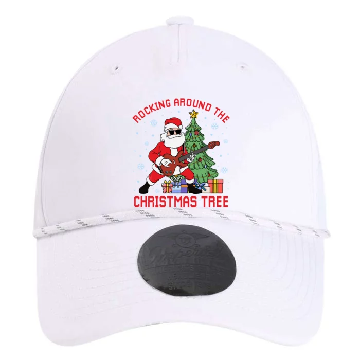 Funny Santa Guitar Players Rocking Around The Christmas Tree Cool Gift Performance The Dyno Cap