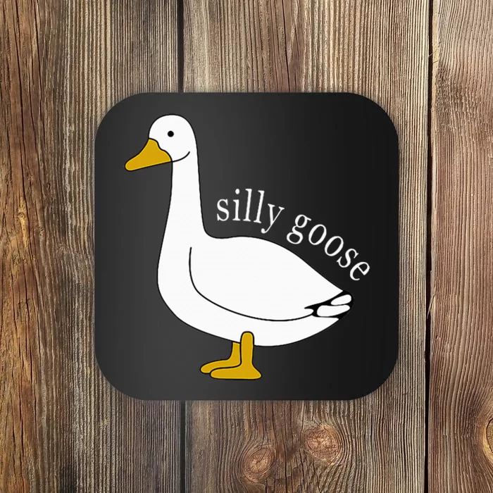 Funny Silly Goose Meme Cute Goose Aesthetic Trendy Coaster