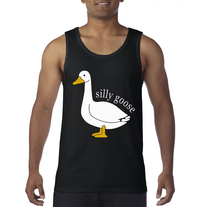 Funny Silly Goose Meme Cute Goose Aesthetic Trendy Tank Top