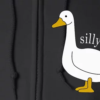 Funny Silly Goose Meme Cute Goose Aesthetic Trendy Full Zip Hoodie