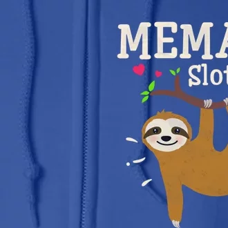 Funny Sloth Graphic Humor Zoo Animal Lovers Memaw Cute Gift Full Zip Hoodie