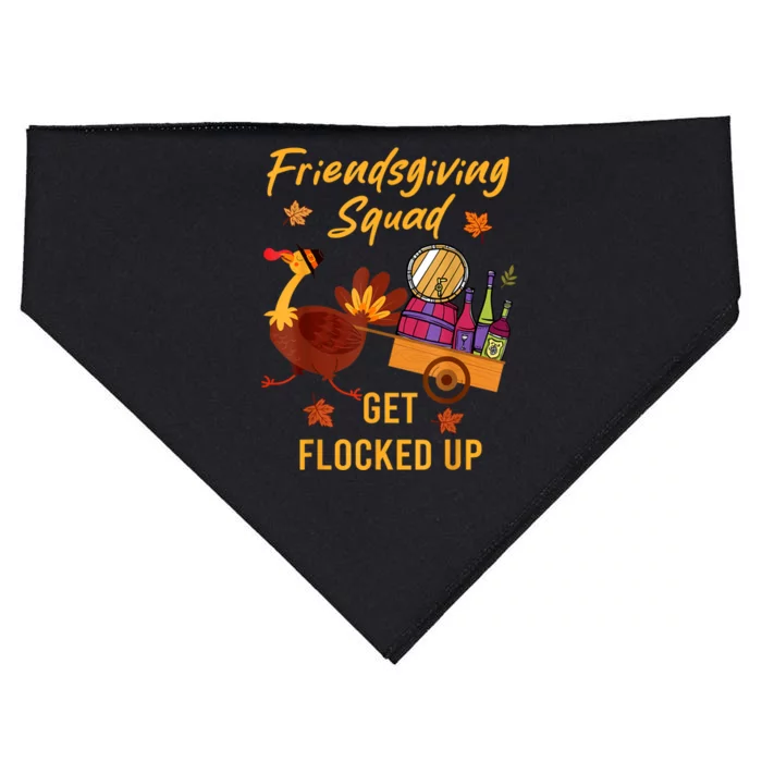 Friendsgiving Squad Get Flocked Up Thanksgiving USA-Made Doggie Bandana