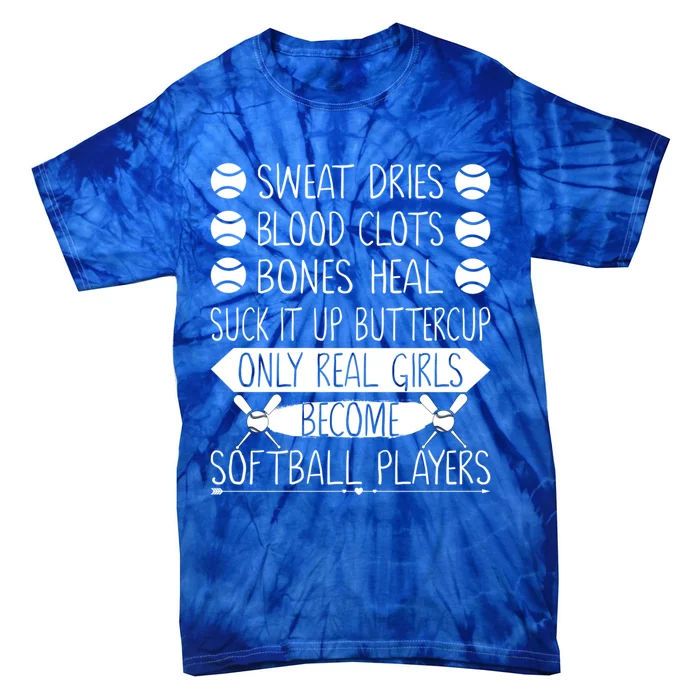 Funny Softball Gift Coach Player Dad Mom Son Cute Gift Tie-Dye T-Shirt