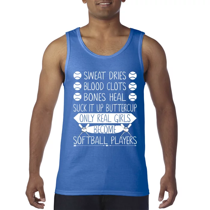 Funny Softball Gift Coach Player Dad Mom Son Cute Gift Tank Top