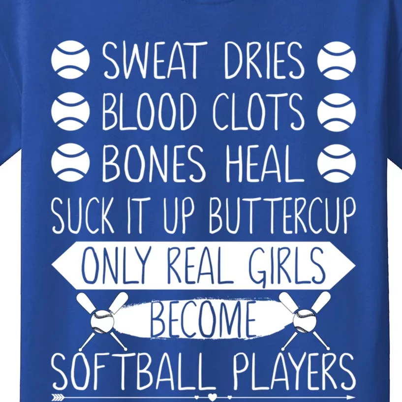 Funny Softball Gift Coach Player Dad Mom Son Cute Gift Kids T-Shirt