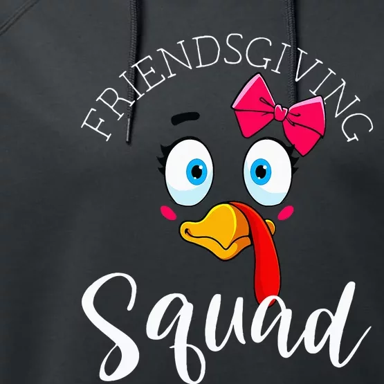 Friendsgiving Squad Gifts Happy Thanksgiving Performance Fleece Hoodie