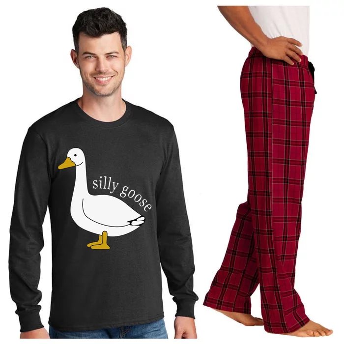 Funny Silly Goose Cute Goose Xmas Family Matching Clothing Long Sleeve Pajama Set