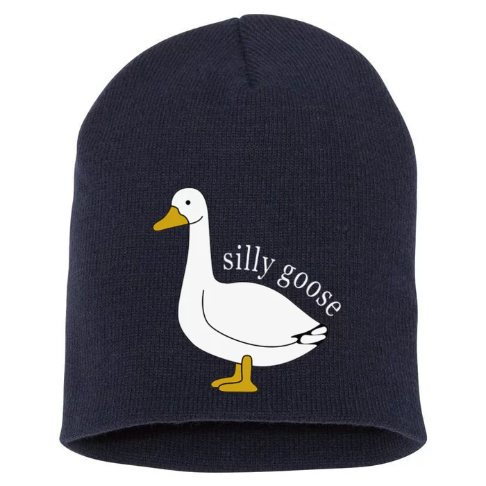 Funny Silly Goose Cute Goose Xmas Family Matching Clothing Short Acrylic Beanie