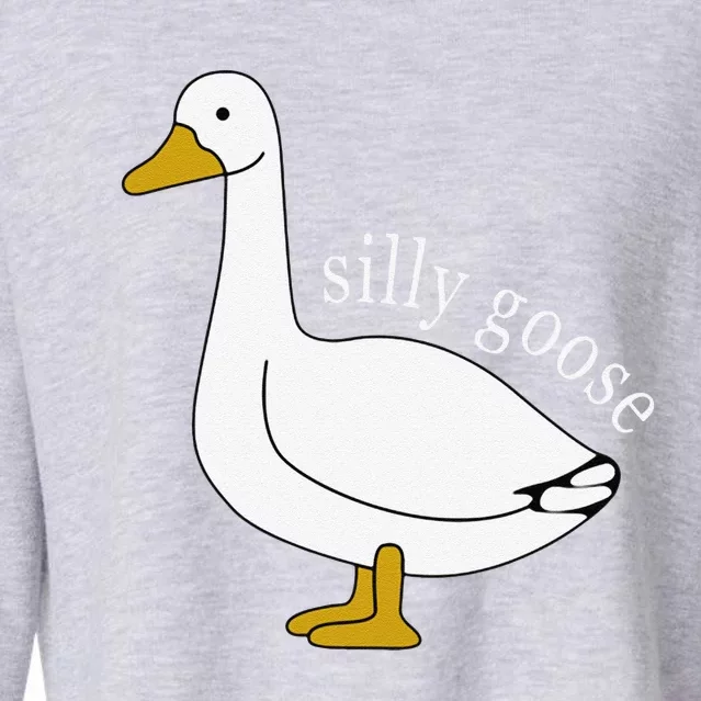 Funny Silly Goose Cute Goose Xmas Family Matching Clothing Cropped Pullover Crew