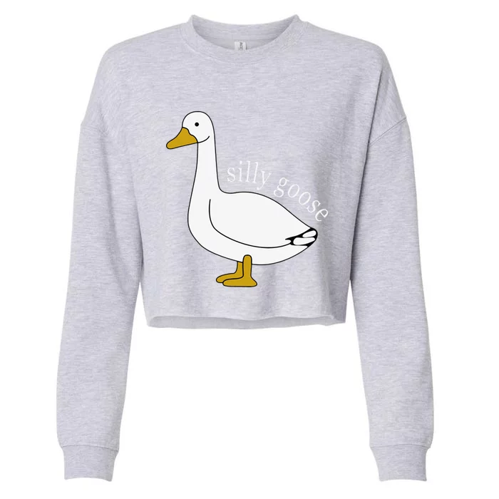 Funny Silly Goose Cute Goose Xmas Family Matching Clothing Cropped Pullover Crew