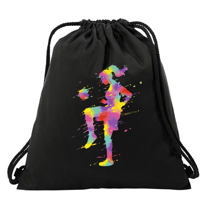 Funny Soccer Girl Soccer Player Gift Drawstring Bag