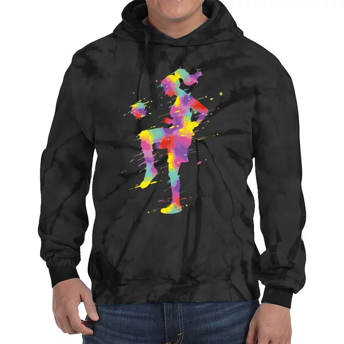 Funny Soccer Girl Soccer Player Gift Tie Dye Hoodie