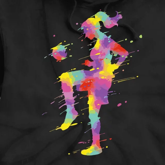 Funny Soccer Girl Soccer Player Gift Tie Dye Hoodie