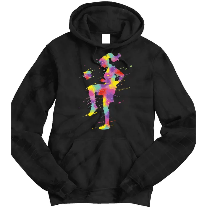 Funny Soccer Girl Soccer Player Gift Tie Dye Hoodie