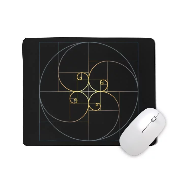 Fibonacci Spiral Golden Ratio Geometry Architecture Phi Mousepad