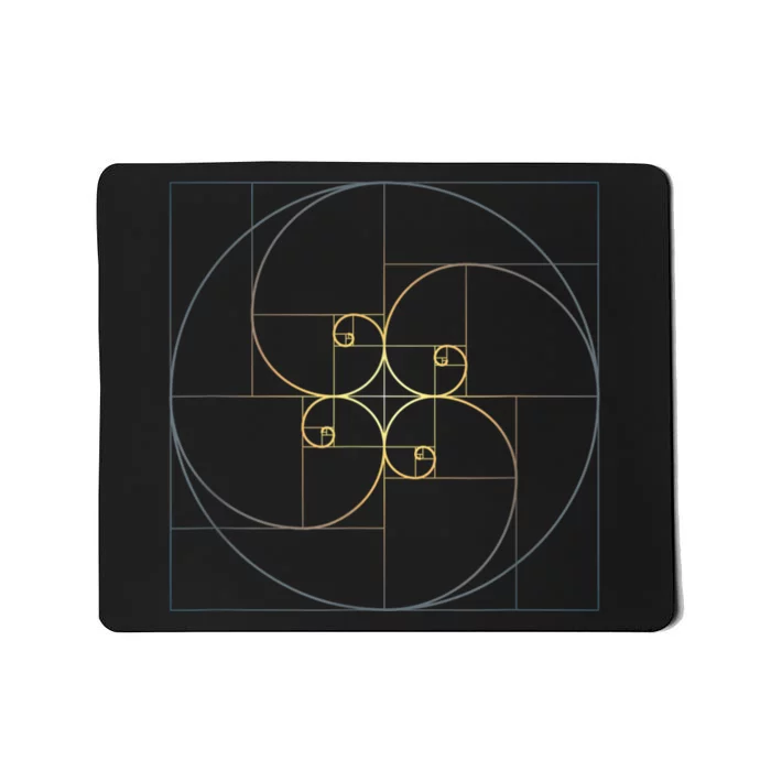 Fibonacci Spiral Golden Ratio Geometry Architecture Phi Mousepad