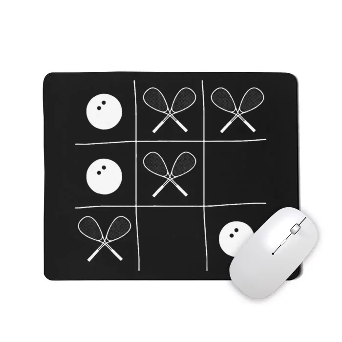 Funny Squash Gift – Noughts And Crosses Tictactoe Racket Mousepad