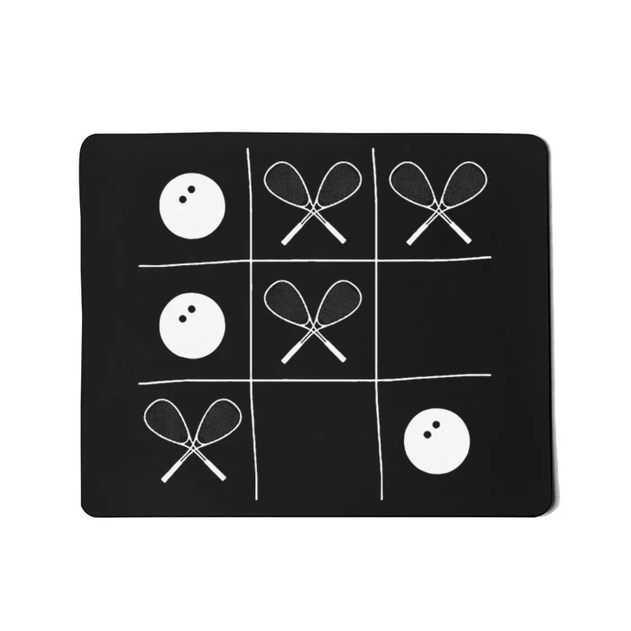 Funny Squash Gift – Noughts And Crosses Tictactoe Racket Mousepad