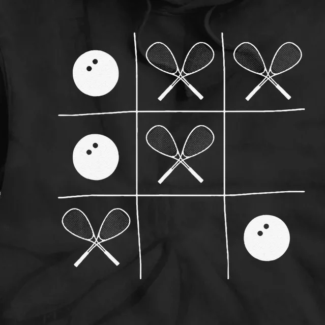 Funny Squash Gift – Noughts And Crosses Tictactoe Racket Tie Dye Hoodie