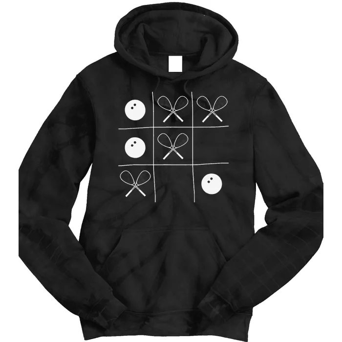 Funny Squash Gift – Noughts And Crosses Tictactoe Racket Tie Dye Hoodie