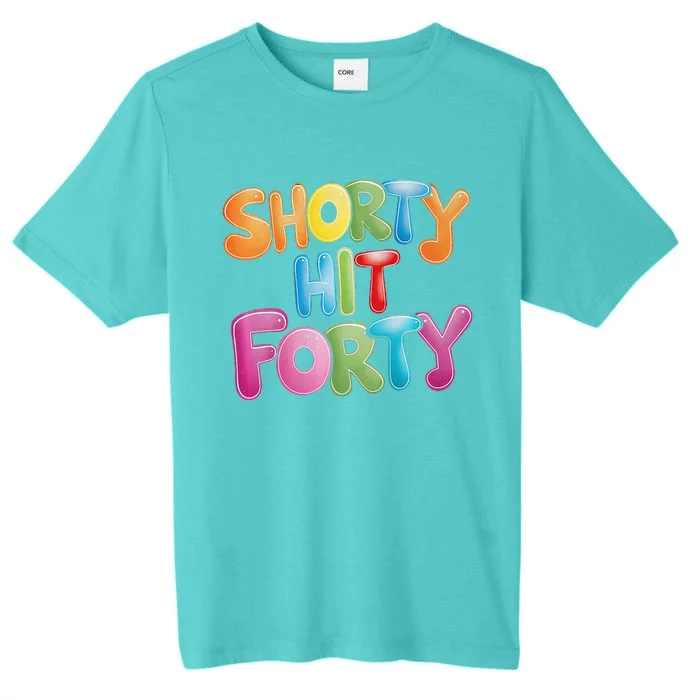 Funny Shorty Hit Forty 40th Birthday Gifts Premium ChromaSoft Performance T-Shirt